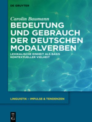 cover image of Bedeutung und Gebrauch der deutschen Modalverben